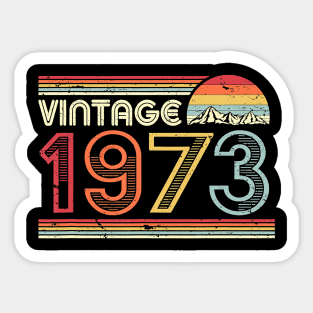 1973 Vintage Shirt, Birthday Gift Tee. Retro Style T-Shirt Sticker